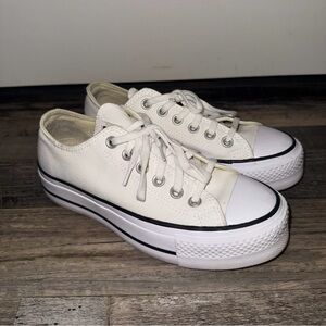 Converse White Platform Sneakers